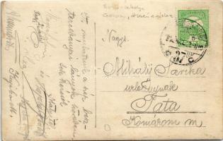 Besztercebánya, Banská Bystrica; lovaskatonák átkelése a Garam egyik gázlóján / cavalrymen crossing ...