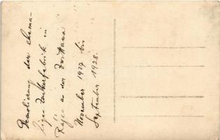 1927 Rájec-Jestrebí, Demolierung der ehemaliger Zuckerfabrik in Rájec an der Zwittawa. November 1927...