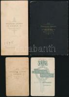 cca 1886-1903 8 db egy családról készült hölgy- és gyermekportré, vintage keményhátú fotó különböző ...