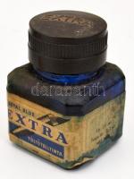 Régi bronz tapper, 13×7,5×10 cm + szaru levélbontó + töltőtoll tintásüveg + töltőtoll, összesen: 4 d...