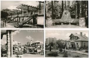 Balatonfüred. Képzőművészeti Alap Kiadóvállalat - 8 db modern képeslap (Balaton étterem, Camping, Tö...