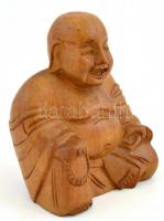 Ülő Buddha. faragott fa szobor. 11 cm