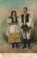 1911 Trencsénteplic, Trencianske Teplice; népviselet, folklór. Wertheim Zsigmond kiadása / Trenschin-Teplitzer Volkstrachten / traditional costumes, folklore (r)