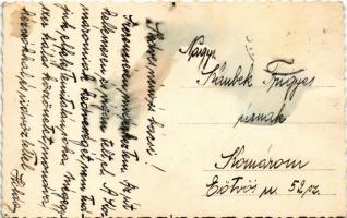 Losonc, Lucenec; Masaryková ul. / Masaryk utca, Szúsz kávéház, üzletek / street view, café, shops. p...