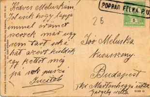 Tátra, Magas Tátra, Vysoké Tatry; Ferenc József csúcs télen. Cattarino S. utóda Földes Samu kiadása....