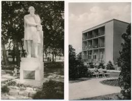 Balatonfüred. Képzőművészeti Alap Kiadóvállalat - 8 db modern képeslap (Bazár sor, KIOSZ üdülő eszpr...