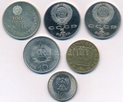 6xklf vegyes érmetétel, közte 1983. 100Ft Cu-Ni "Széchenyi István" T:1-2