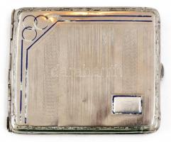 Alpakka cigarettatárca, kis horpadásokkal, 8×9 cm