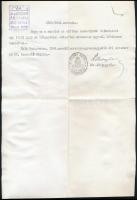 1944 A Budapesti Apostoli Nunciatúra által kibocsátott zsidó személynek szóló oltalomlevél másolata,...