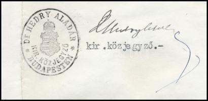 1944 A Budapesti Apostoli Nunciatúra által kibocsátott zsidó személynek szóló oltalomlevél másolata,...