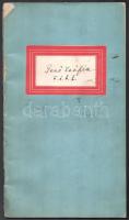1912-16 A Budapesti Kir. Magyar Tudomány-Egyetem német-francia szakos, izraelita vallású hallgatóján...