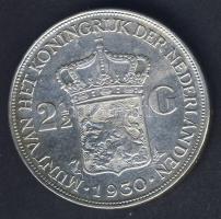 Hollandia 1930. 2 1/2G Ag "Wilhelmina" T:2/2-