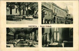1940 Beszterce, Bistritz, Bistrita; Fritsch szálloda, belső, autóbusz / hotel interior, autobus
