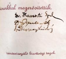 1918 Budapest, díszes tanári oklevél német-francia szakos középiskolai tanárnő részére, többek közt ...