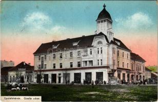 1916 Gyulafehérvár, Karlsburg, Alba Iulia; Gizella udvar, piac, Fuchs Nándor üzlete / palace, shops, market