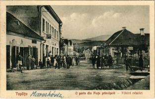 1940 Maroshévíz, Toplita; Fő tér, Perl üzlete / O parte din Piata principala / main square, shop (EK)