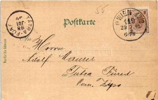 1898 Wien, Vienna, Bécs XIX. Nussdorf, J. E. Zacharias K.u.K. Hof-Handschuh-Fabrik Gärberei & Fä...