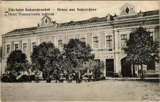 1916 Szászváros, Broos, Orastie; Transsylvania szálloda. B. Stelescu kiadása / hotel