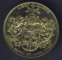 NSZK 1960-as évek dekoratív aranyozott BR bárca (Wertmarke) "Insel Mainau" T:2