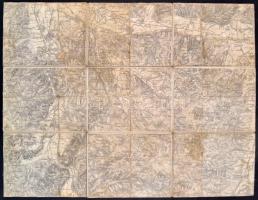 cca 1910 Szendrő és Putnok környékének térképe, 1:75.000, K.u.K. Militärgeographisches Institut, vászonra kasírozva, kopásnyomokkal, 38x50 cm