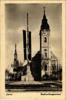 Losonc, Lucenec; Országzászló, templomok / Hungarian flag, churches