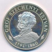 1991. Gróf Széchenyi István 1791-1860 / 1991. Széchenyista öregdiákok jelzett Ag emlékérem, sorszámmal (33,04g/0.640/42,5) T:1- (eredetileg PP)