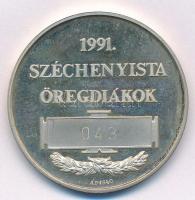 1991. "Gróf Széchenyi István 1791-1860 / 1991. Széchenyista öregdiákok" jelzett Ag emlékér...