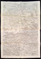 cca 1913 Brody (Galícia, Ukrajna) és környékének katonai térképe, 1:75.000, 78x54 cm