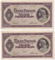 1945. 100P (2x) sorszámkövetők T:II-,III Adamo P18