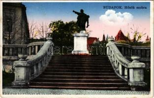 1938 Budapest XXII. Budafok, Hősök szobra, emlékmű. Klein nyomda kiadása