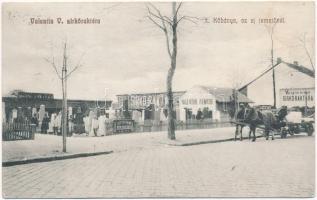 1911 Budapest X. Kőbánya, Valentin Vilmos sírkőraktára az új temetőnél (r)