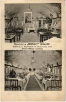 1910 Budapest V. Báthory pince, étterem belső. Kecskeméti és Magyar utca sarok. Friesz Mihály vendéglős. Biró Pál fényképészeti intézetéből (EB)