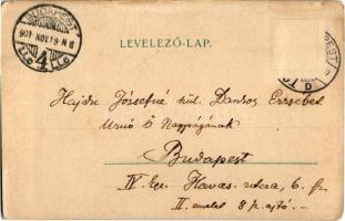 1901 Budapest V. Fővárosi Vigadó és Kávéház kioszk. Chromo-autotypia Weinwurm Antal műintézetéből. H...