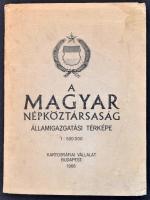 1966 Magyar Népköztársaság államigazgatási térképe, 1:500.000, Kartográfia, 78x115 cm