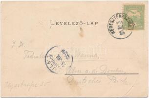 1905 Szebenjuharos, Hohe Rinne, Paltinis; gyógyház. Ritka erdélyi hotelposta! / Kurhaus auf der Hohe...