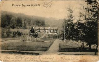 1906 Jegenye, Leghia; Jegenye fürdő, nyaraló. A. Sonnenfeld kiadása / spa, villa (szakadás / tear)
