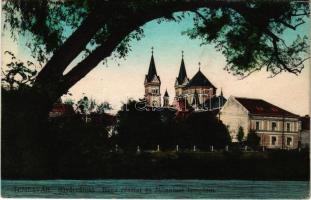 1915 Temesvár, Timisoara; Gyárváros, Béga részlet és Millennium templom / Bega riverside, church