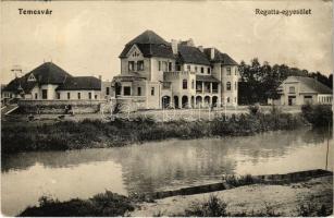 1914 Temesvár, Timisoara; Regatta evezős egyesület háza. Polatsek kiadása / rowing club house (gyűrődés / crease)