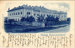 1900 Marosvásárhely, Targu Mures; M. kir. honvéd csapat kórház. Holbach E. kiadása / K.u.K. military hospital