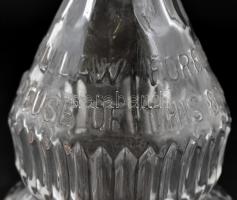 Régi Monimpex Hungary Budapest-es üveg, kopott, m: 27 cm