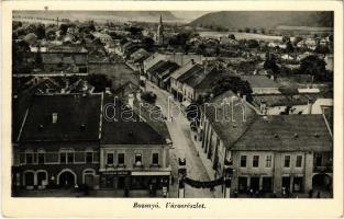 1941 Rozsnyó, Roznava; város részlet, Magyar címeres kapu, Steiner József és Seidl üzlete / street, shops, decorated gate with Hungarian coat of arms