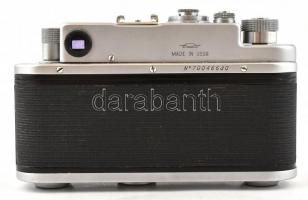 Zorkij-4 szovjet távmérős fényképezőgép, Jupiter-8 2/50 mm objektívvel, eredeti bőr tokjában, jó áll...