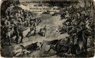 1915 Vernichtung einer russ. Kosakenpatrouille an der deutschen Ostgrenze / Hindenburg tábornok serege tönkreveri az oroszokat / WWI military, German troops defeat a Russian Cossack patrol on the eastern border of Germany + "K.u.K. Etappen-Train-Zug 11/44."  (EK)