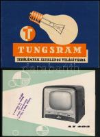 cca 1930-65 össz. 16 db reklám prospektus rádió, televízió és Tungsram témában (Telefunken Regős, Ml koncert zeneszekrény, Kékes televízió, Orion, AEG Rundfunkgeräte, stb.), részben német nyelvű.