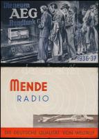 cca 1930-65 össz. 16 db reklám prospektus rádió, televízió és Tungsram témában (Telefunken Regős, Ml...