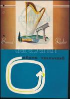 cca 1930-65 össz. 16 db reklám prospektus rádió, televízió és Tungsram témában (Telefunken Regős, Ml...