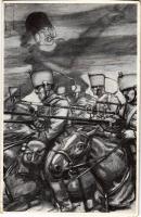 Ausstellung für Verwundeten- und Kranken-Fürsorge im Kriege, Berlin 1914 im Reichstagsgebäude / WWI German military art postcard  (EK)