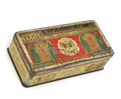 Constantinople cigarettás fémdoboz, kopott, 15x7x4 cm