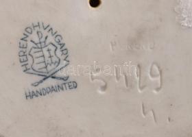 Herendi kutyás lány. Kézzel festett, jelzett, hibátlan. 22 cm