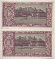 1945. 100P (2x) sorszámkövetők T:III szép papír
Adamo P18
